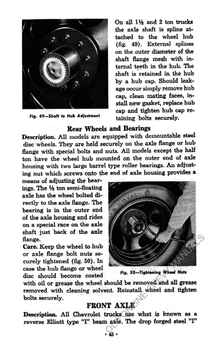 1954 Chevrolet Trucks Operators Manual Page 2